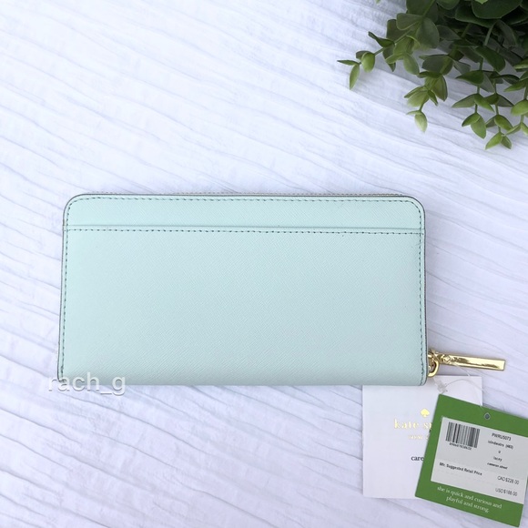 Kate Spade | Cameron Street Lacey Wallet | Island Waters (Mint green/blue color) - Picture 2 of 10